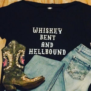 Whiskey Bent and Hellbound Tshirt custom